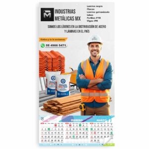 100 Calendarios de Pared Personalizados 2026 (28x56 cm) – Con Santoral y DÃas Festivos